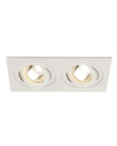 NEW TRIA 2 GU10 SQUARE wit 2xGU10 klemveer