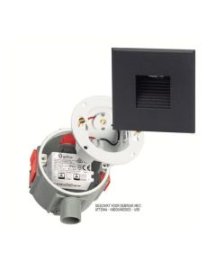 BW0010-01 LED-trapverlichting 1W 2700K IP20 Zwart