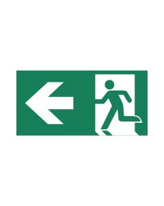 ADAM plexiplaat pictogram-C man pijl links enkelzijdig