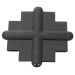 GBF 30 Afdekplaat inbouwrails tbv. GB14-40 - Zwart