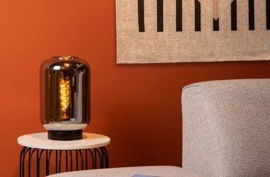 Onze moderne, smoke glas tafellampen LED tafellampen zwart smoke glas modern